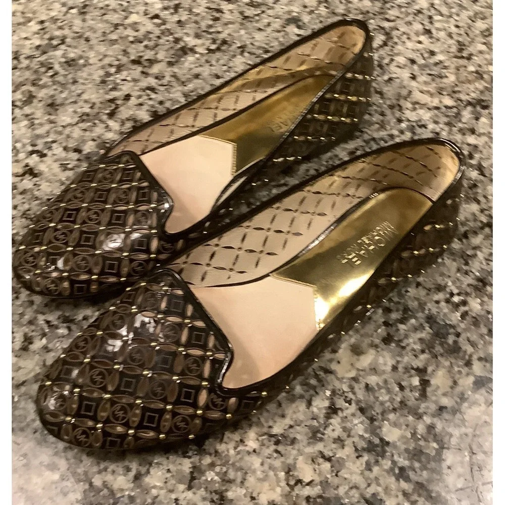 Michael Kors tan leather loafers Size 8.5M